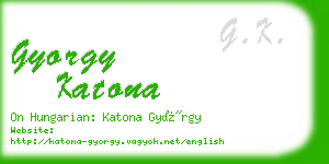 gyorgy katona business card